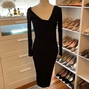 Melissa Masse One-shoulder Ruched Dress